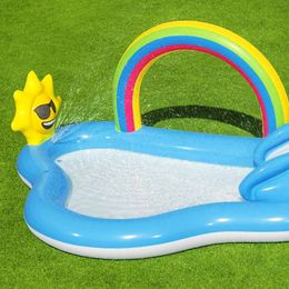 Bildspel - Bestway Uppblåsbar Barnpool Rainbow