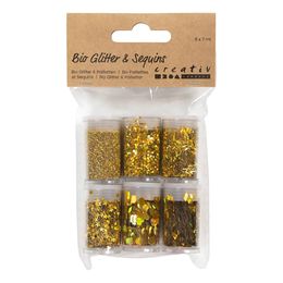 Bildspel - Bio-Glitter Blandade Guld Set