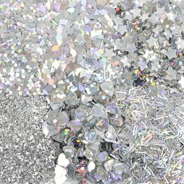 Bildspel - Bio-Glitter Blandade Silver Set