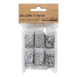 Bildspel - Bio-Glitter Blandade Silver Set