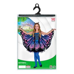 Bildspel - Blå/Rosa Fjäril Barn Maskeraddräkt