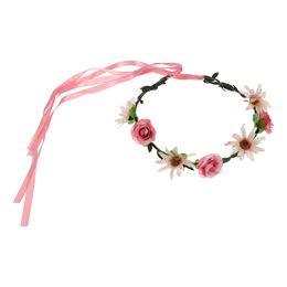 Blomsterkrans Rosa/Vit