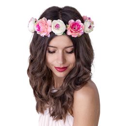 Lysbildefremvisning - Blomsterkrans Roser Hvit/Rosa