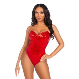 Punainen Paljettibody Deluxe