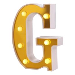 Bildspel - Bokstav Guld med LED-Belysning