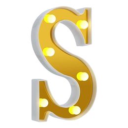 Bildspel - Bokstav Guld med LED-Belysning