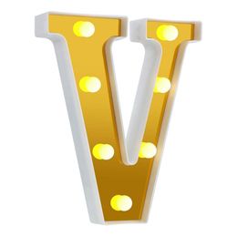 Bildspel - Bokstav Guld med LED-Belysning