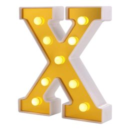 Bildspel - Bokstav Guld med LED-Belysning