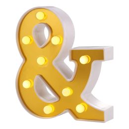 Bildspel - Bokstav Guld med LED-Belysning