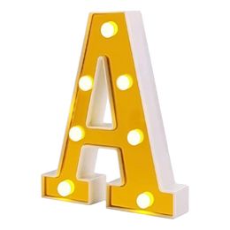 Bildspel - Bokstav Guld med LED-Belysning