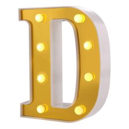 Bildspel - Bokstav Guld med LED-Belysning
