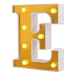 Bildspel - Bokstav Guld med LED-Belysning