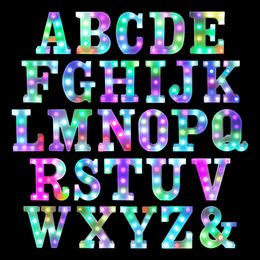 Bokstav med LED-belysning RGB