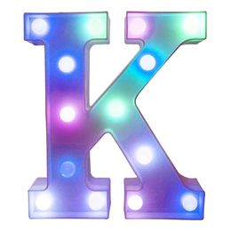 Lysbildefremvisning - Bokstav med LED-belysning RGB