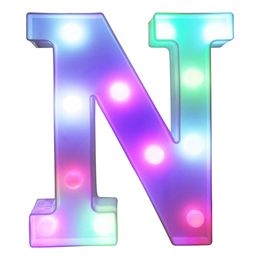 Lysbildefremvisning - Bokstav med LED-belysning RGB