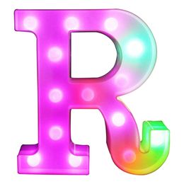 Lysbildefremvisning - Bokstav med LED-belysning RGB