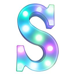 Lysbildefremvisning - Bokstav med LED-belysning RGB