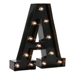 Diaesitys - Musta Kirjain LED-valaistuksella