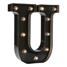 Diaesitys - Musta Kirjain LED-valaistuksella