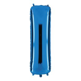 Bildspel - Bokstavsballong Blå Metallic