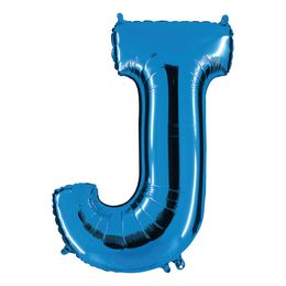 Bildspel - Bokstavsballong Blå Metallic