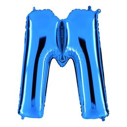 Bildspel - Bokstavsballong Blå Metallic