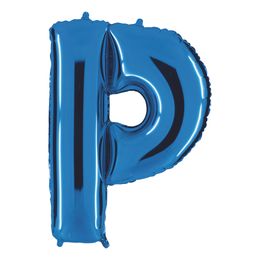 Bildspel - Bokstavsballong Blå Metallic