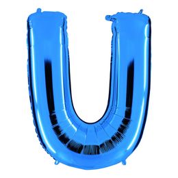 Bildspel - Bokstavsballong Blå Metallic