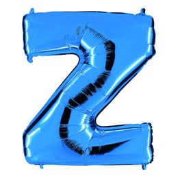 Bildspel - Bokstavsballong Blå Metallic
