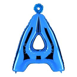 Bildspel - Bokstavsballong Blå Metallic