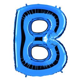 Bildspel - Bokstavsballong Blå Metallic