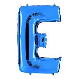 Bildspel - Bokstavsballong Blå Metallic