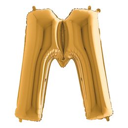 Bildspel - Bokstavsballong Guld Metallic