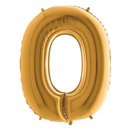 Bildspel - Bokstavsballong Guld Metallic