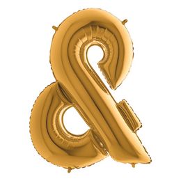 Bildspel - Bokstavsballong Guld Metallic