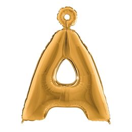 Bildspel - Bokstavsballong Guld Metallic