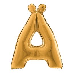 Bildspel - Bokstavsballong Guld Metallic