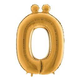 Bildspel - Bokstavsballong Guld Metallic