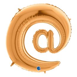 Bildspel - Bokstavsballong Guld Metallic