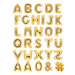 Bokstavsballong Guld Metallic