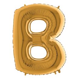 Bildspel - Bokstavsballong Guld Metallic
