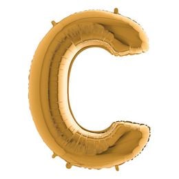 Bildspel - Bokstavsballong Guld Metallic