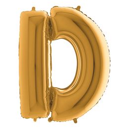 Bildspel - Bokstavsballong Guld Metallic