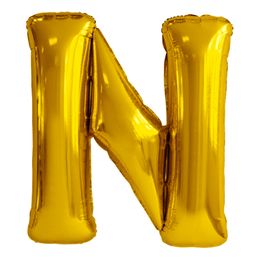 Bildspel - Bokstavsballong Guld Metallic