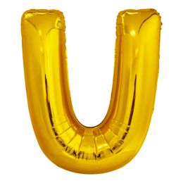 Bildspel - Bokstavsballong Guld Metallic