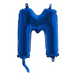 Bildspel - Bokstavsballong Mini Blå Metallic
