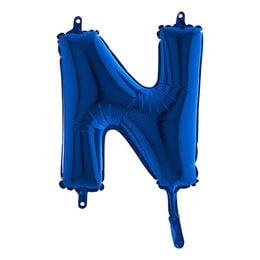 Bildspel - Bokstavsballong Mini Blå Metallic