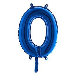 Bildspel - Bokstavsballong Mini Blå Metallic