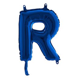 Bildspel - Bokstavsballong Mini Blå Metallic