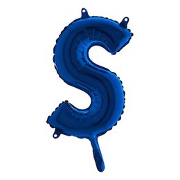 Bildspel - Bokstavsballong Mini Blå Metallic